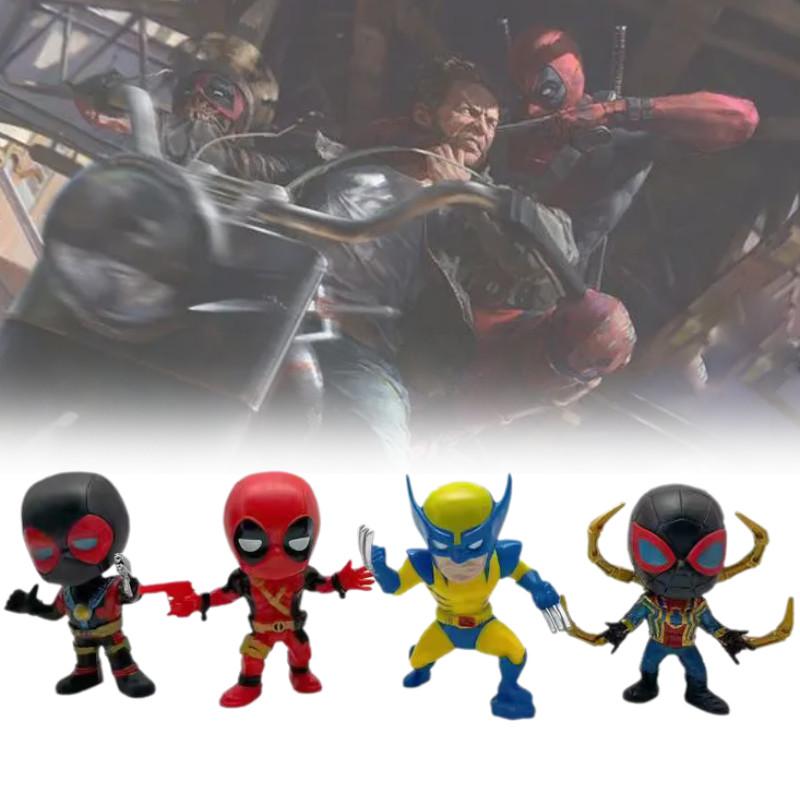 Deadpool And Wolverine Adorable Pvc Figure Superhero Movie Cartoon Decoration