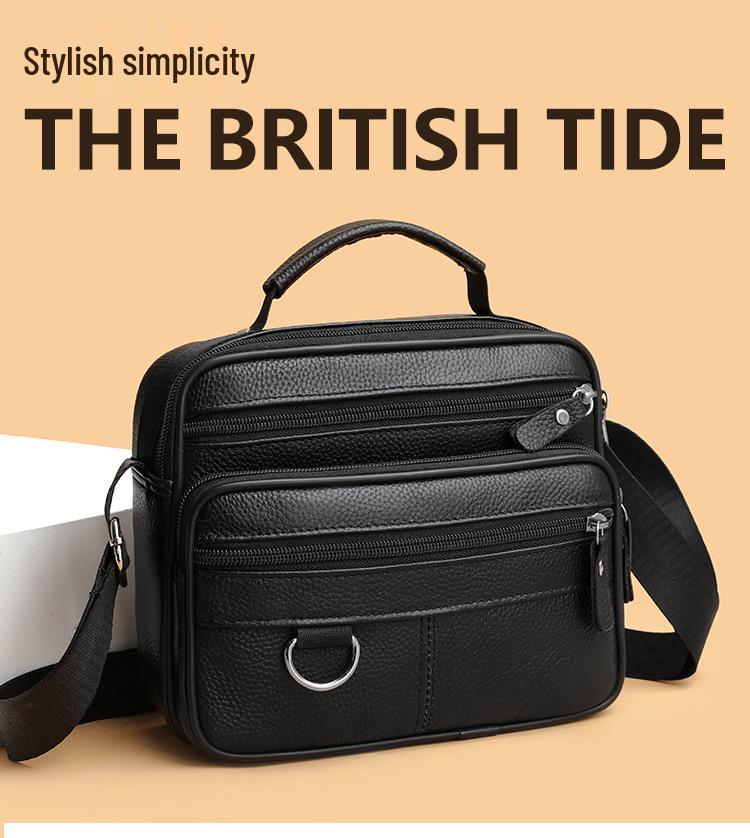 Men's Multifunctional Genuine Leather Crossbody Shoulder Bag