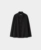 Jeilium Mael Side Slit Cotton Shirt Black