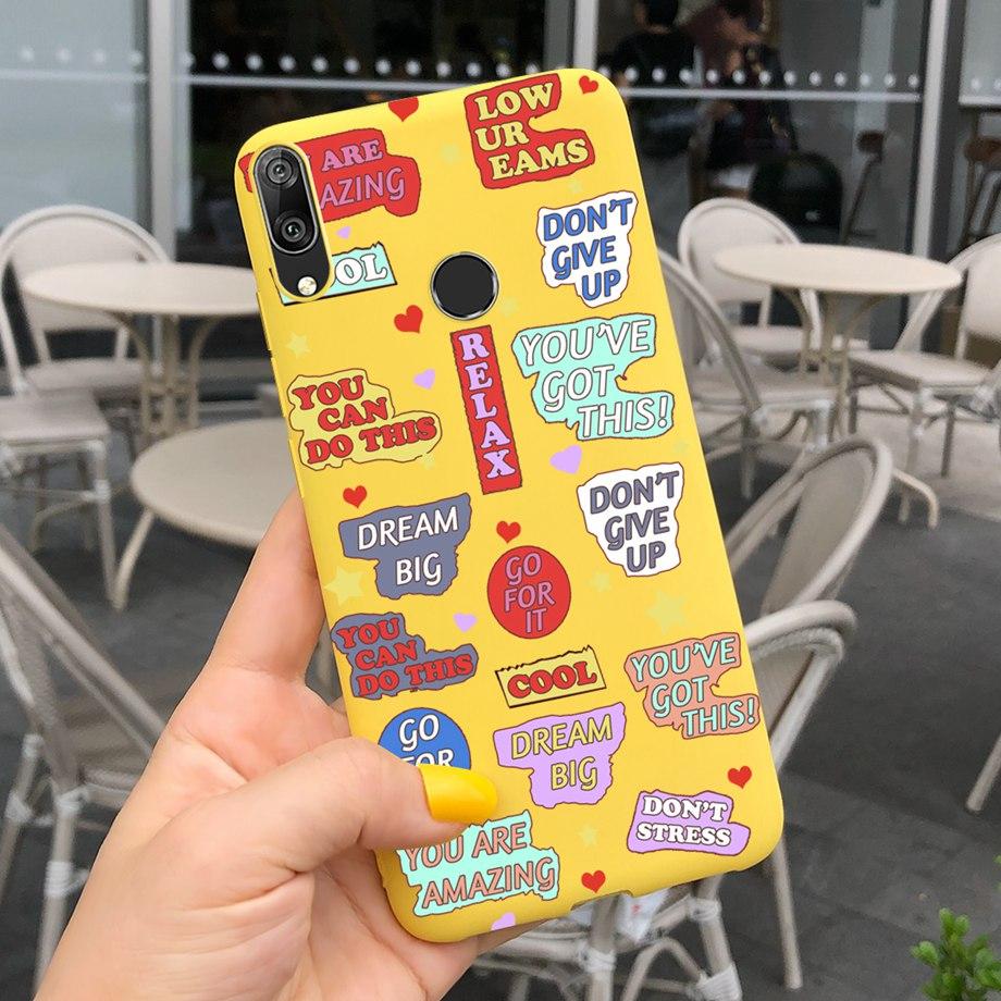 For Huawei Y7 2019 Case Soft TPU Phone Case Y 7 2019 Cover for Huawei Y7 Prime 2019 Silicone Coque Funda Matte Skily Back Shell