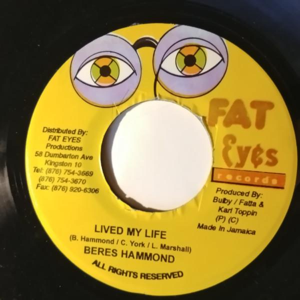 

7inch Record BERES HAMMOND - Lived My Life NONE Fat Eyes Record Jamaica Reggae, Ska & Dub Used