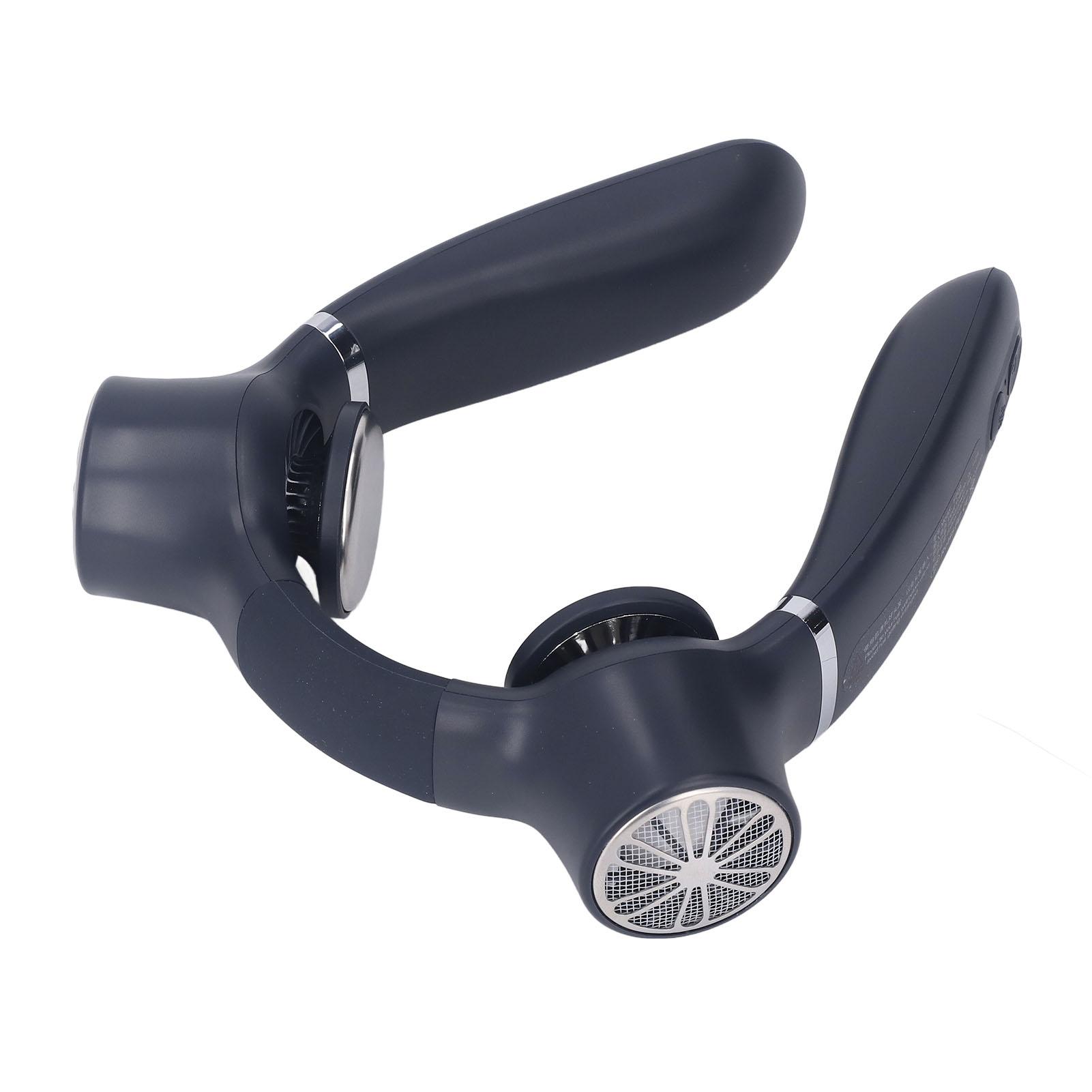 

Portable Neck Fan Hands Free Adjustable Wearable Battery Operated USB Rechargeable Neck Cooling Fan for Outdoor Sports темно-синього кольору