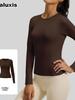 Autumn Slim Fit Bare Feel Sports Yoga Long Sleeve Pilates Fitness Top