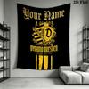 SG Dynamo Dresden Benutzerdefinierter Name Wandteppich Ästhetischer Wandbehang Bedruckter Stoffdecke Dekorative Wandteppiche für Schlafzimmer Wohnzimmer Heimdekoration