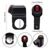 Aoling Motorcycle Switch, Waterproof 22mm with Red Indicator Light, Handle Switch, On/Off Light