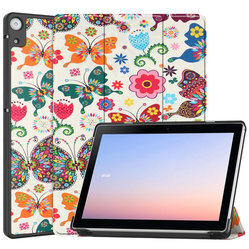 Tablet Case For Funda Docomo Dtab D-51c 2022 Case 10.1 Inch Folding Stand Smart Tablet Shell For Docomo Dtab D-51c Cover Auto Sleep/wake