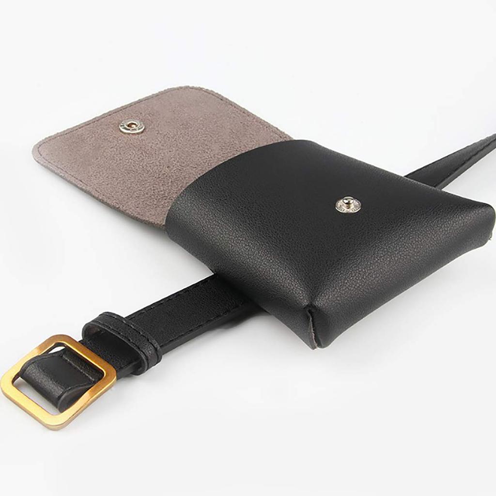 WHITE FANG Taillen-Mini-Tasche Beutel Leder mit Abnehmbar Stilvoll und Niedlich für BT260 (Weißer Reißzahn) Gürtel, Damen, (04 Kamel)