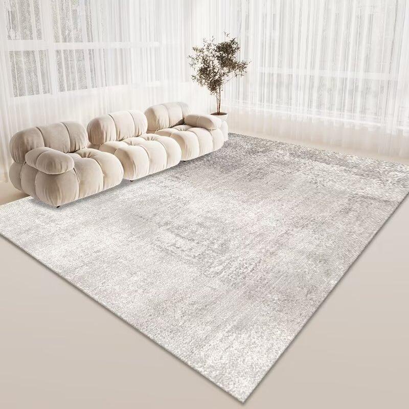 Wind Living Room Coffee Table Carpet, Room Bedroom Crystal Velvet Floor Mat, Home Dirt-Resistant Large Area Full Floor Mat