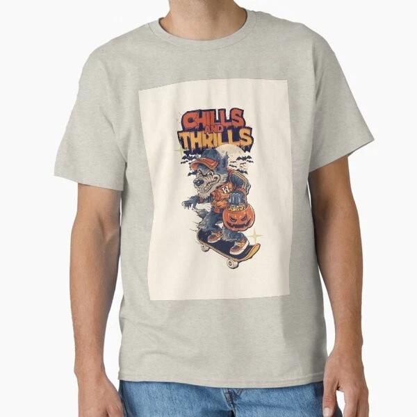 Chills And Thrills All Day Classic Tshirt Made In Usaaus Tshirt S2xl S