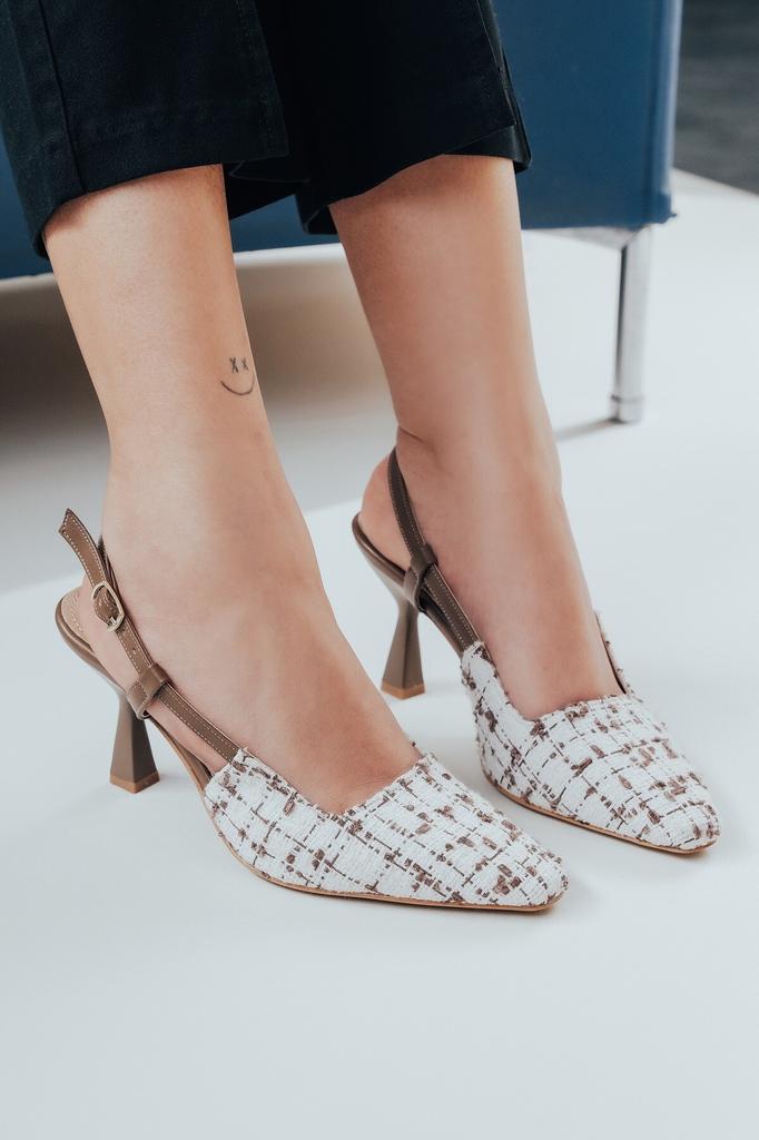 Women's Fashion Style Special Design Linen High Heel Shoes