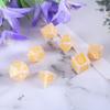 7Pcs Acrylic Polyhedral Dices Multi-Sided Game Dices Dragon Pattern Board Game Dices for Role Playing Table Game