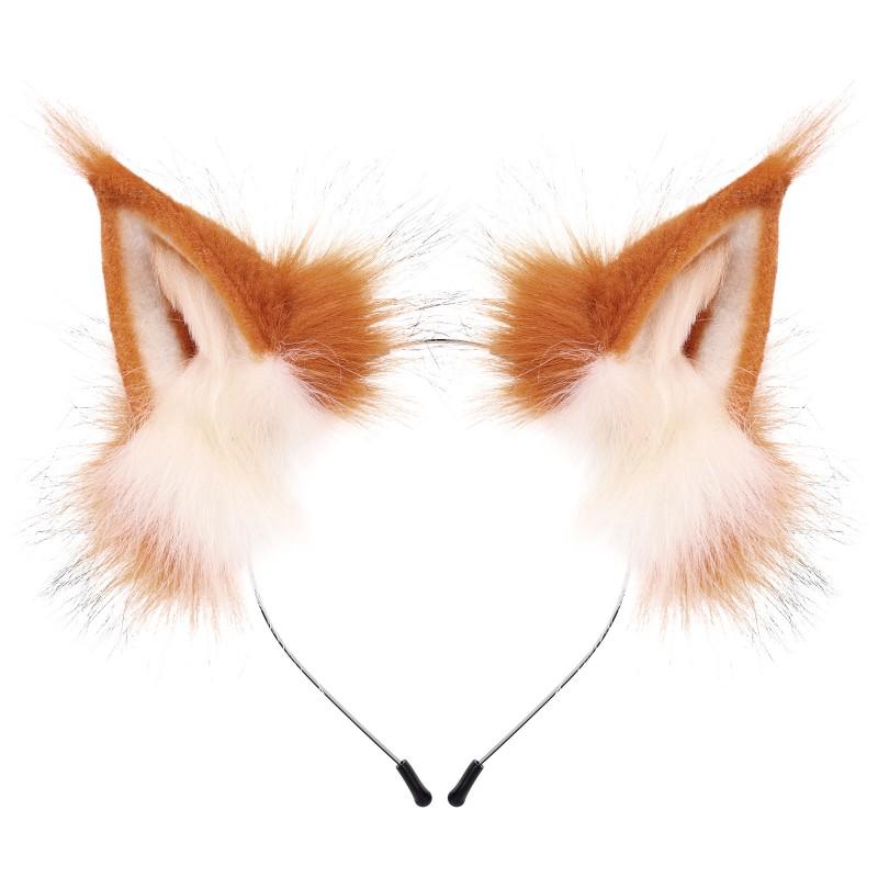 Halloween Cosplay Cat Ears Fox Plush Headwear Party Costume