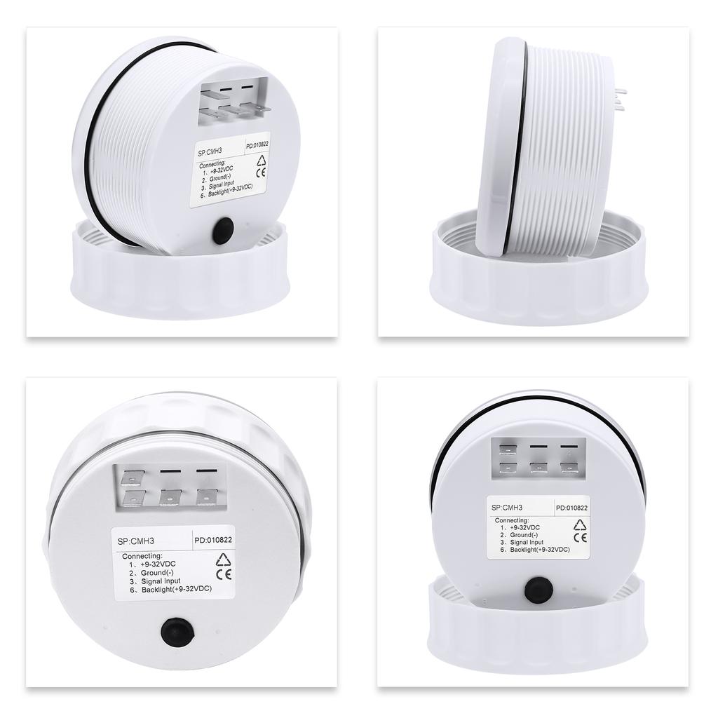 85MM Tachometer with Red Backlight 3000RPM Tacho Gauge Hourmeter Gauge M16 M18 Tacho Sensor For Marine Boat Car Truck 9-32V