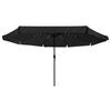 Garden Sun Umbrella Black 395 X 395 X 245 Cm Polyester