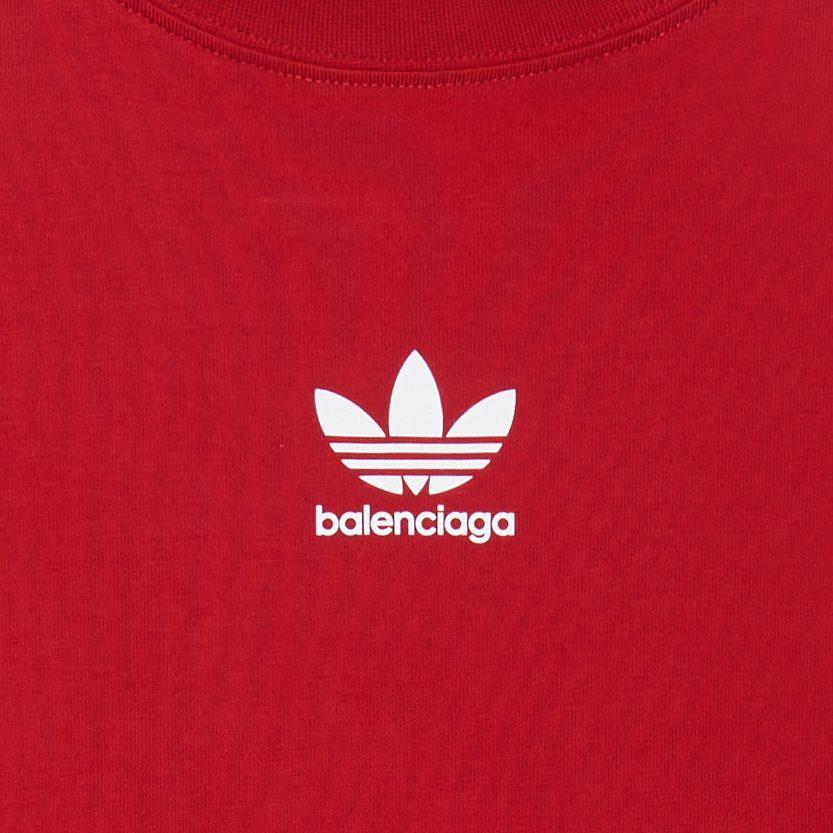 Balenciaga X Adidas Originals Balenciaga X Adidas FW22 T Shirt Loose Fit Men's Red 739101TNVA66542