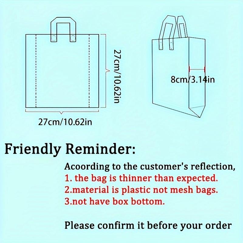 50pcs Transparent Mesh Tote Bags, Reusable, Foldable, Durable bag for Birthday, Christmas, Mother's Day, New Year Gifts, Small Business Shopping Bag