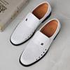 2025 Newly Men's Spring Loafers Shoes Genuine Leather Soft Man Casual Slip-on Cutout Shoes Cowhide Summer Loafers