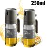 250ml 2in1 Glass Oil Sprayer Bottle for Cooking Oil Dispensers BBQ Olive Oil Sprayer Jar Mister for Air Fryer Baking Kitchen
