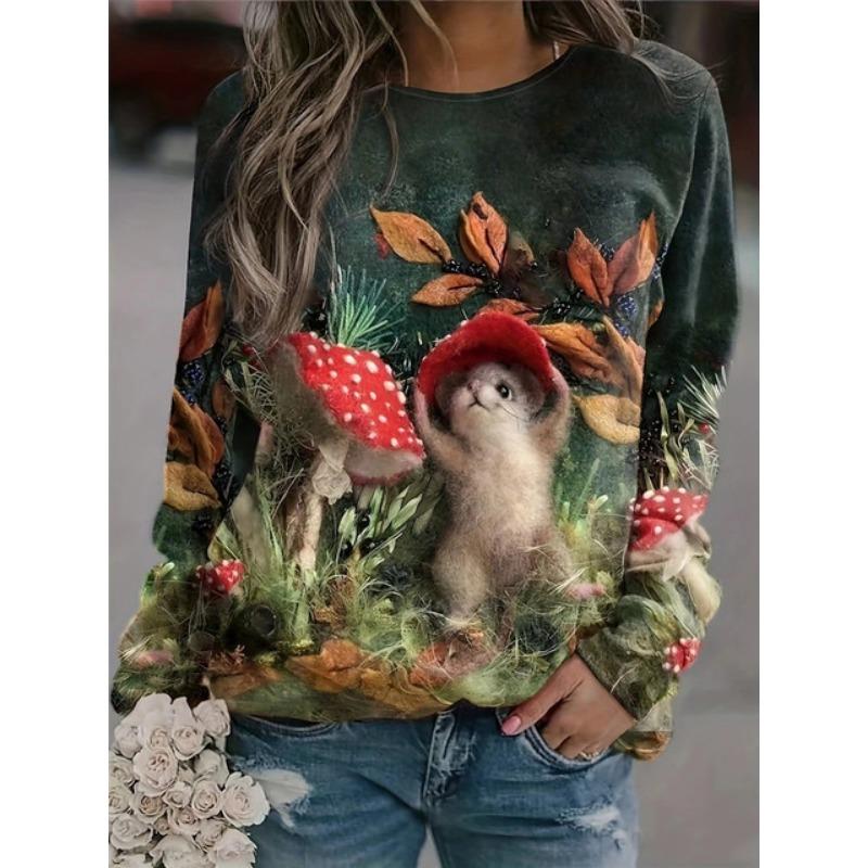 Женская футболка с принтом в виде граффити и чернил — фото 10