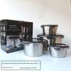 ZISIZ 304 Stainless Steel Round Food Storage Container
