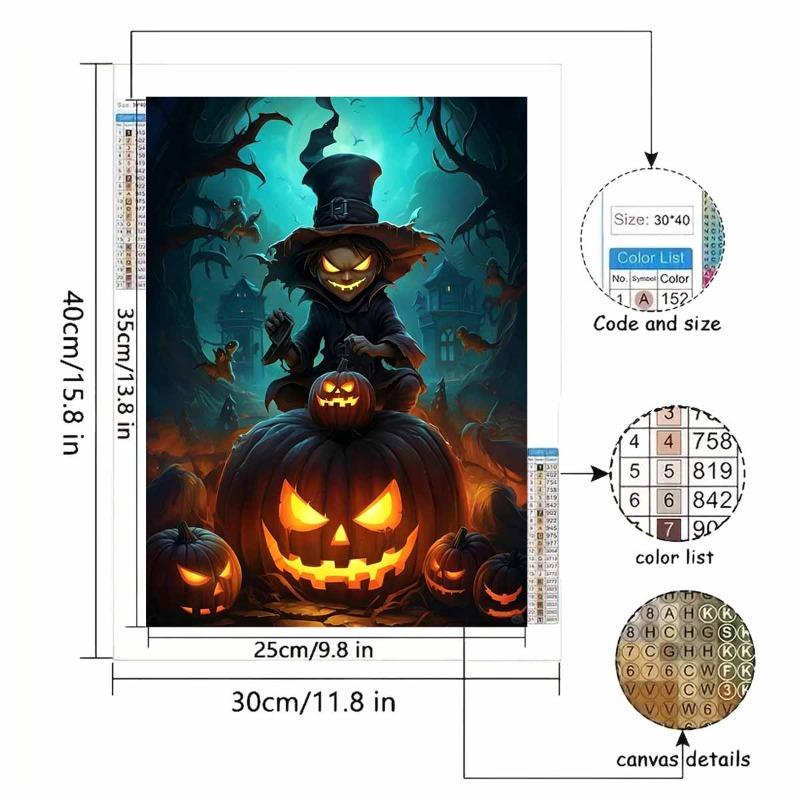 5D Diamond Painting Halloween Fantasy Dark Style Decoration DIY Full Diamond Mosaic Inlaid Cross Stitch Set Gift