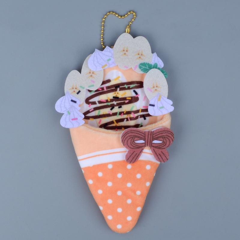 

Cream Plush Ice Cone Christmas Sleep Sack Pendant Decoration For Kids Gift помаранчевий