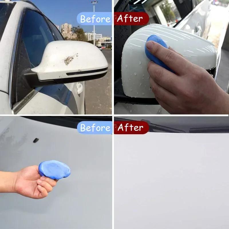 1Pc Blue Car Wash Mud Car Body Paint Finish Glass Decontamination Cleaner Volcanic Clay Automobile Cleaning Tool Accessories