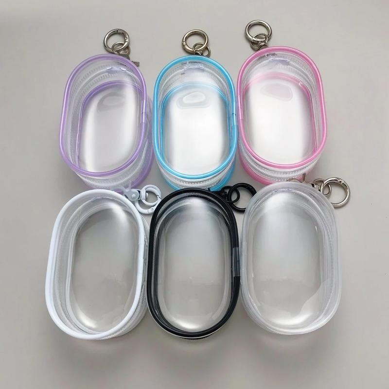 1pcs Colorful Thicken Transparent PVC Mystery Box Keychain Jewelry Organizer Storage Cute Doll Bag Organization Dustproof Case