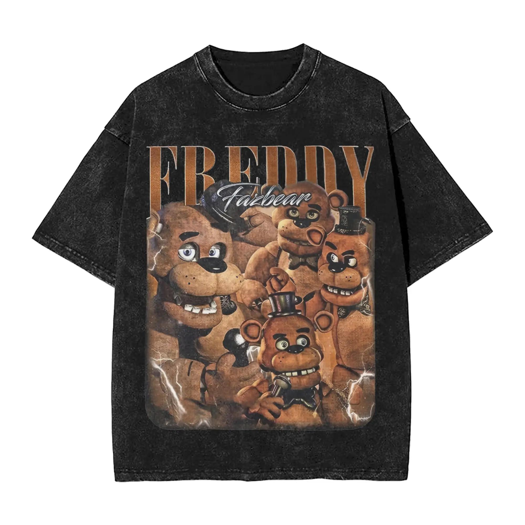 

FNAF В Фреддіс Прані Вуличний Стиль Хіп-Хоп Новинка Футболки для Чоловіків Жінок Бавовняні Оверсайз М який Комфорт Короткий Рукав L