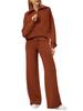Autumn/Winter Casual Sports Set: Zipper Sweatshirt & Wide Leg Pants