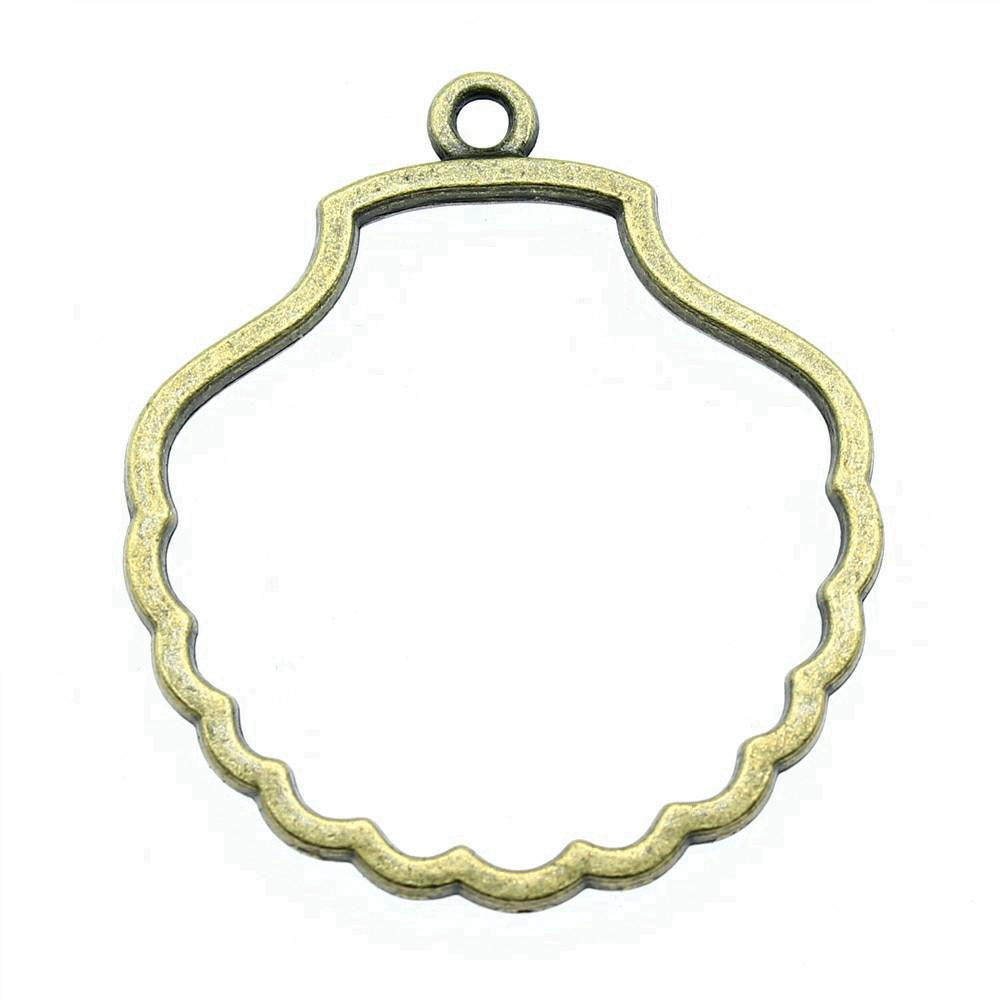 Geometric Openwork Resin Charms MOON HEART Pendants Multi Color Alloy Jewelry Component