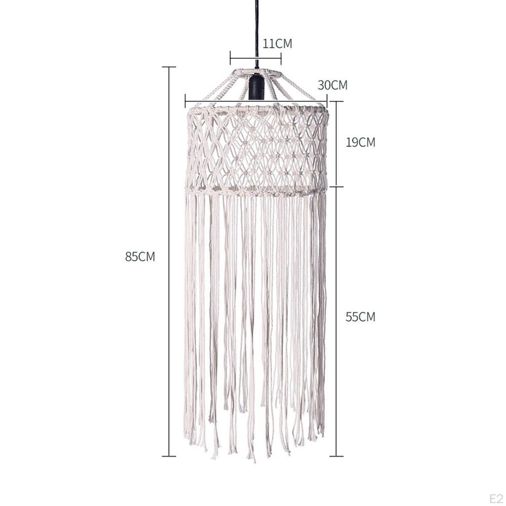 Boho Macrame Pendant Lampshade for Modern Home Decor