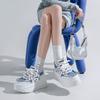 Fashion 8CM High Platform Sneakers Women Casual Leather Sport Shoes New Autumn Vulcanized Skateboard White Shoes Woman Chaussures Femme
