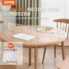 VEVOR Plastic Table Cover, 48 x 48 Inch 2.0 mm Thick Clear Table Protector, Round PVC Desk Mat, Waterproof & Easy Cleaning Desk Pad Tablecloth