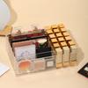 1pc Transparent cosmetic storage box, eye shadow color palette and lipstick storage box, desktop cosmetic finishing box