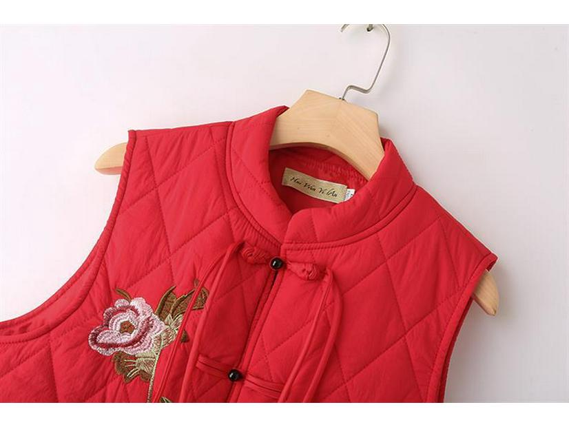 Women's Plus Size Thickened Down Cotton Vest for Autumn/Winter - Sleeveless Jacket for Middle-Aged and Elderly