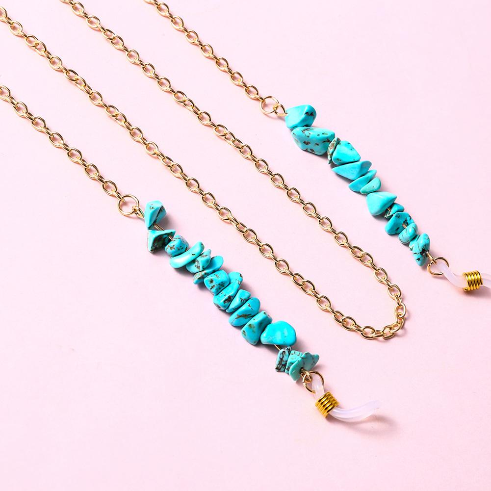 Eyeglasses Chain Retro Turquoise Vintage Metal Non-slip Glasses Chain
