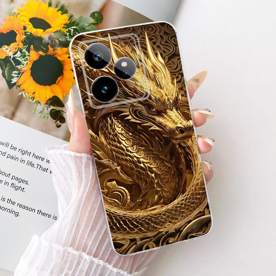 For Realme GT 7 Pro Case RMX5010 RMX5011 Luxury Dragon Lion Cartoon Soft Silicone Cover For Realme GT 7T GT7 7Pro Phone Case Bag