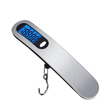 Přenosná digitální váha s LCD displejem 110 lb/50 kg, elektronická závěsná váha na zavazadla, cestovní váha na zavazadla a rybářské váhy s háčkem