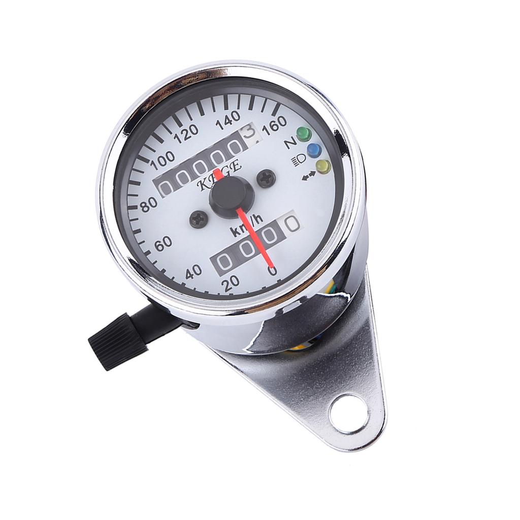 Motorcycle Odometer Speedometer Dual Reading Signal KMCelsiusH Black