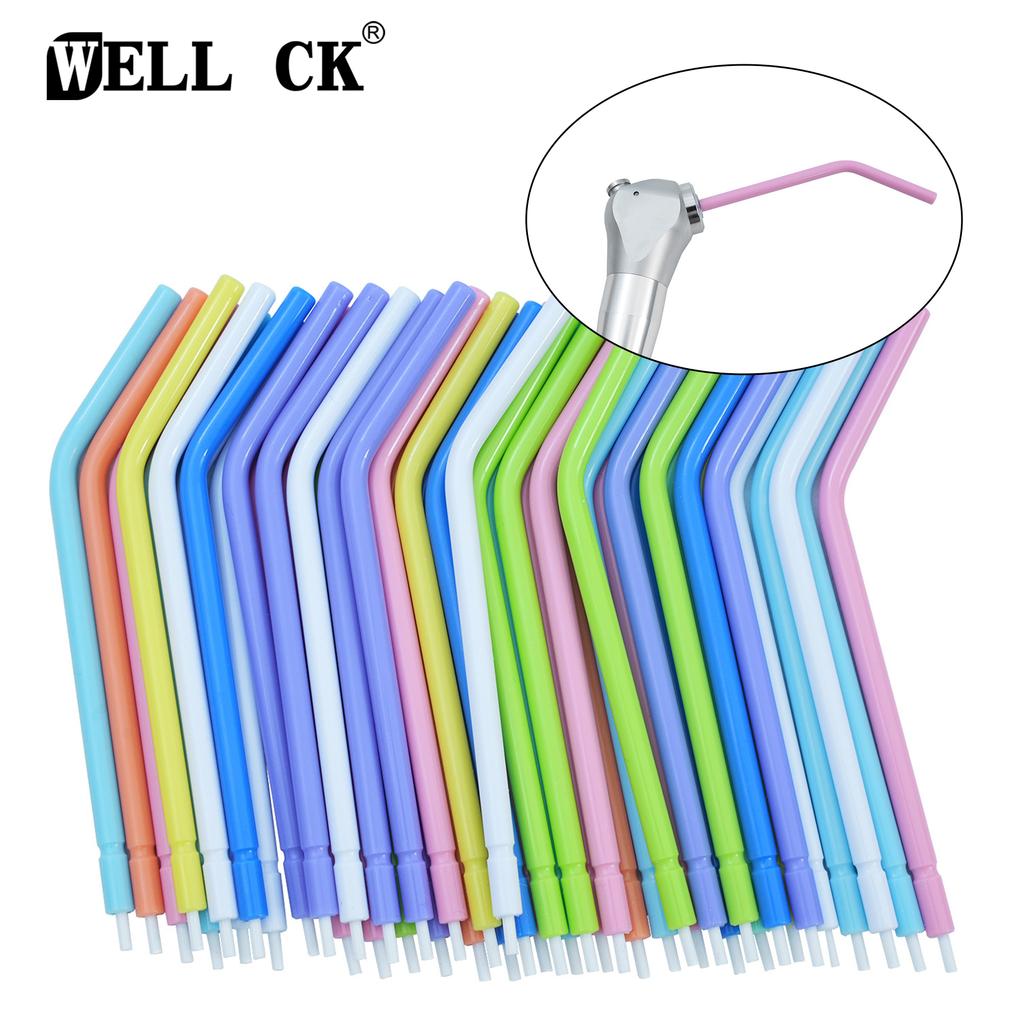 250Pcs Dental Air Water Syringe With Plastic Core Nozzles Tips Tubes Disposable 3-Way Triple  Teeth Whitening Dentist Instrument