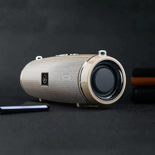 Outdoor Portable Wireless Bluetooth Speaker with Strap Audio 3D Surround High-power Bass TWS/FM Radio/voice Dance Boombox