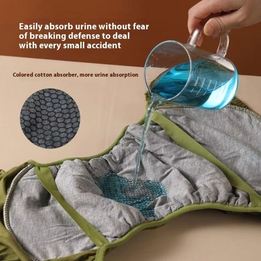 Anti-Side Leakage Washable Diaper Antibacterial Incontinence Underwear Elderly Care