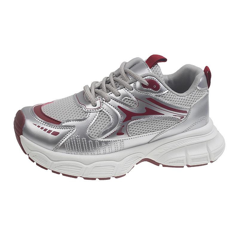 

Новая обувь для осенних студенток, спортивная и для отдыха, уличная фотография, толстая подошва увеличивает рост 42 красный