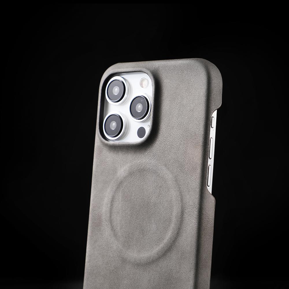 Sheepskin Leather Magnetic Phone Case for iPhone Air 12 13 14 15 16 17 Pro Max 15pro Charging Business For MagSafe Cover