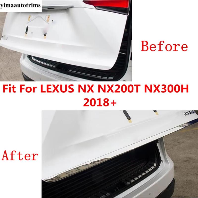 Rear Trunk Tail Gate Door Handle Molding Strip Decoration Cover Trim Stainless Accessories For LEXUS NX NX200T NX300H 2018