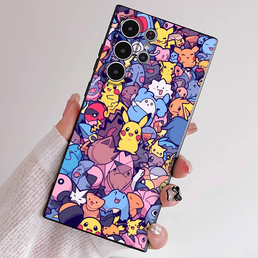 Cartoon Pokemon Anime Phone Case Samsung S21 S22 S23 S24 S25 FE Plus Ultra TPU Soft To Skin-friendly Case
