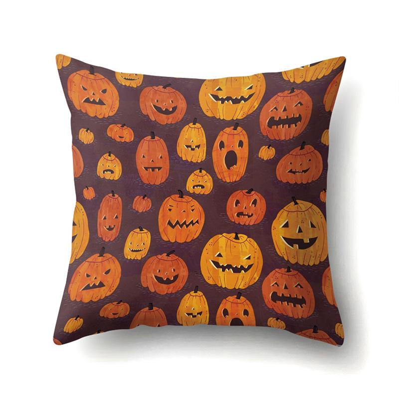 Halloween Polyester Kissenbezug Auto Lendenkissen Kürbis Sofa Kissenbezug Heim Wohnzimmer Kissenbezug