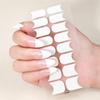 16Tips Full Cover Nail Stickers French White Pink Self Adhesive Nail Art Stickers DIY Nail Polish Strips Manicure Decoration