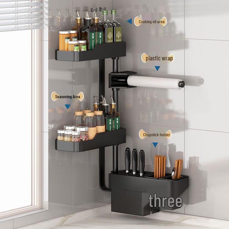 Drehbares 3-stöckiges Küchen-Eckregal